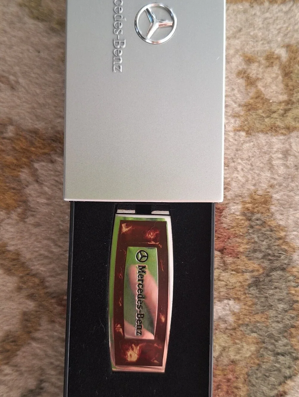 Mercedes Benz Burlwood Money Clip